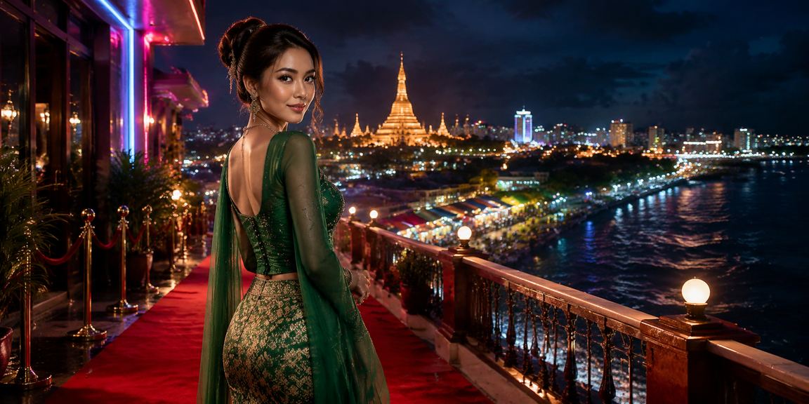 ရန်ကုန် ရွှေတိဂုံဘုရားရှေ့ရှိ မြန်မာနိုင်ငံထီဂိမ်း